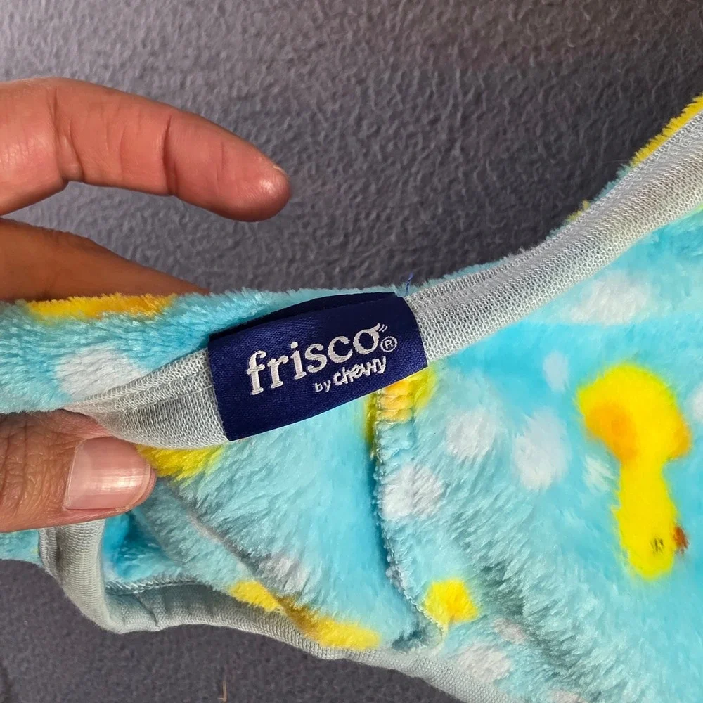 Frisco by Chewy Blue Rubber Duck Cozy Plush Dog Pajamas LG SKU 268463